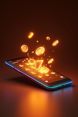Смартфон с приложением Казино Олимп